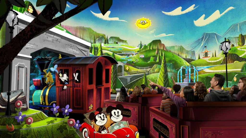 La atracción Mickey and Minnie's Runaway Railway de los parques Disney (Foto: Disney)