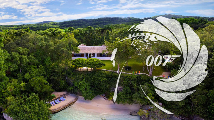 Fleming Villa, Goldeneye, Oracabessa Bay, Jamaica con logo 007 (Foto: Island Outpost/EON Productions/Sony Pictures)