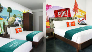 Taco Bell Hotel rooms. (Source: Taco Bell.)