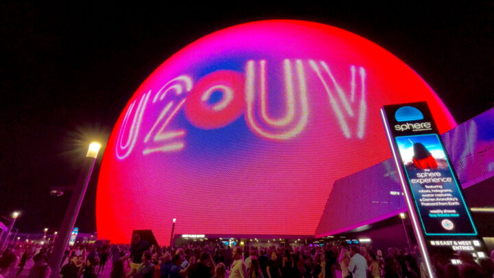Sphere Las Vegas durante U2:UV Achtung Baby Live At Sphere | Sphere Las Vegas during U2:UV Achtung Baby Live At Sphere